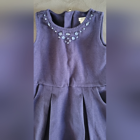 Baby Girls 3T Max Studio Navy Dress - Picture 5 of 6